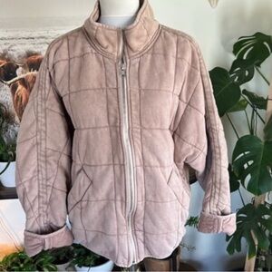 Free People Champagne Diamond Doleman Jacket